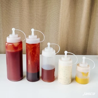 Jasco ขวดซอสปากกว้าง (มีจุกปิด) Wide Mouth Squeeze Dispensers With Cap
