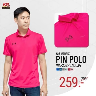 WARRIX รุ่น PIN เสื้อโปโล วอริกซ์ คอปก (WA-232PLACL34) สีพาสเทล น้ำเงิน/กรมท่า/ชมพู/บานเย็น/เขียว