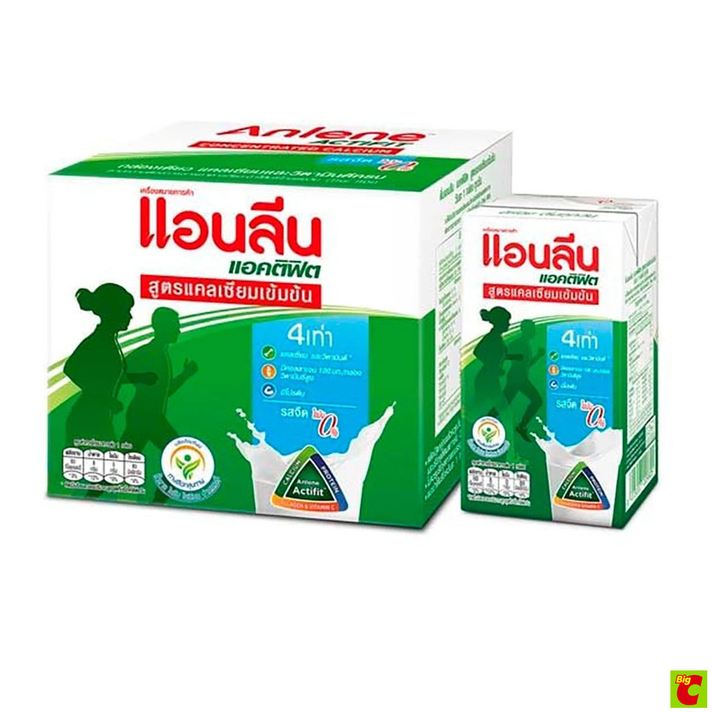 แอนลีน แอคติฟิต 3 นมยูเอชที รสจืด ไขมัน 0% 125 มล. x 4 ชิ้น
