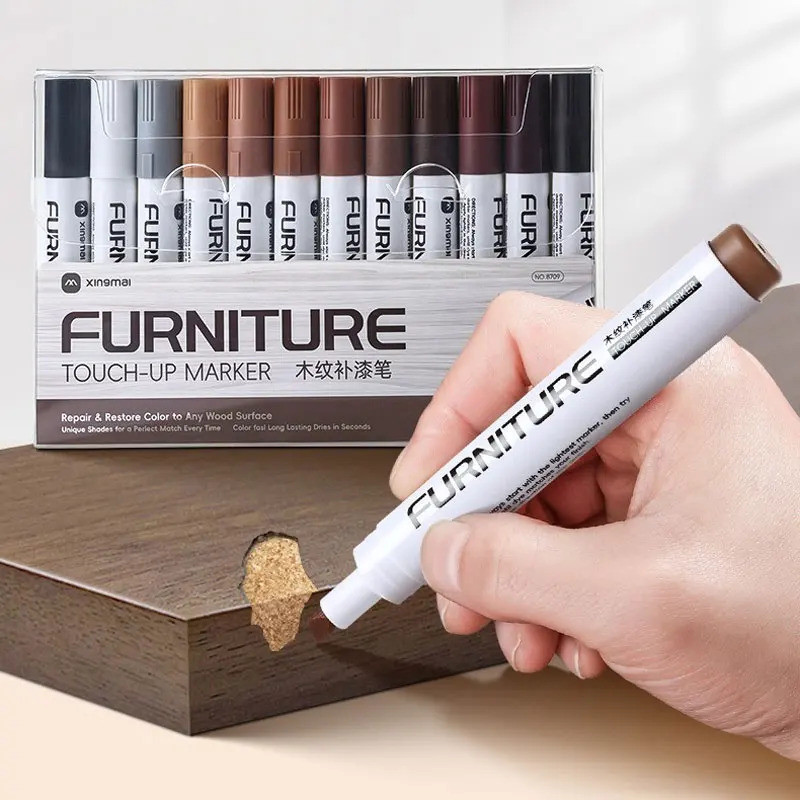 เครื่องหมายเฟอร์นิเจอร์ Touch Up พื้นไม้ Touch-Up Marker เฟอร์นิเจอร์ไม้และปากกาชั้น Scratch Repair 