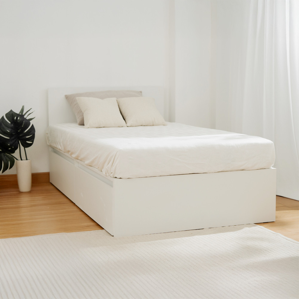 Koncept Furniture เตียง 3.5 ฟุต KC-PLAY รุ่น BOGO สีขาว (110x200x85 ซม.)  แบรนด์ KONCEPT FURNITURE