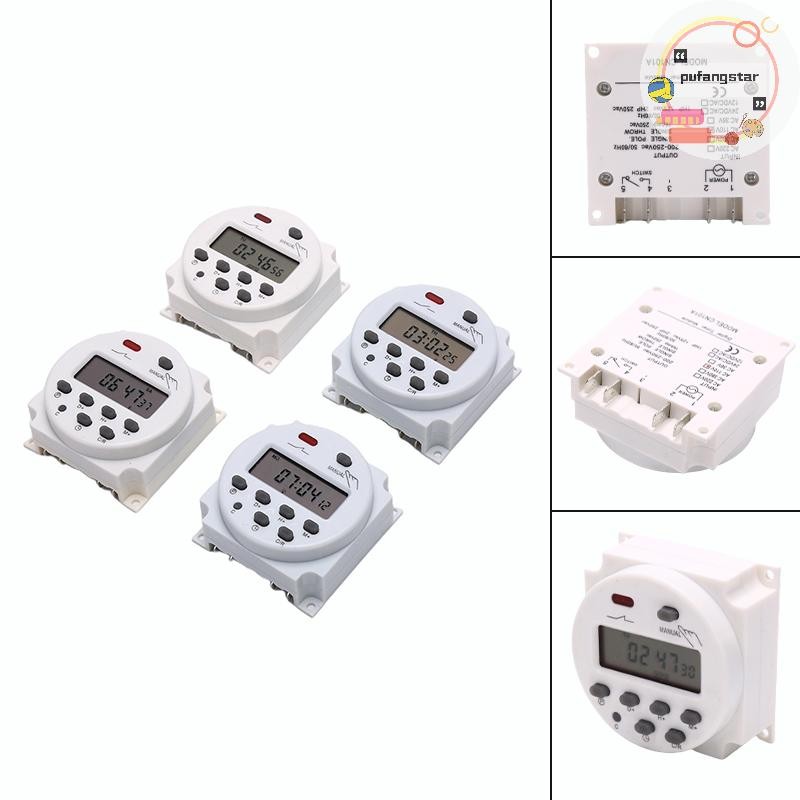Pufangstar CN101A 12V 24V 110V 240V ดิจิตอล LCD Power Timer รีเลย์ TH
