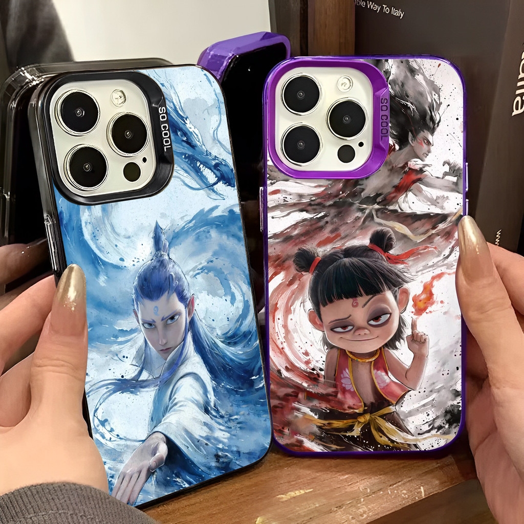 🔥COD🔥เคส iphone 11 13 pro 16 12 14 15 Pro MAX 14 15 Plus X XR XSMAX SE 2020 7Plus เคสโทรศัพท์กันกระแทกลายการ์ตูนตำนานจีน
