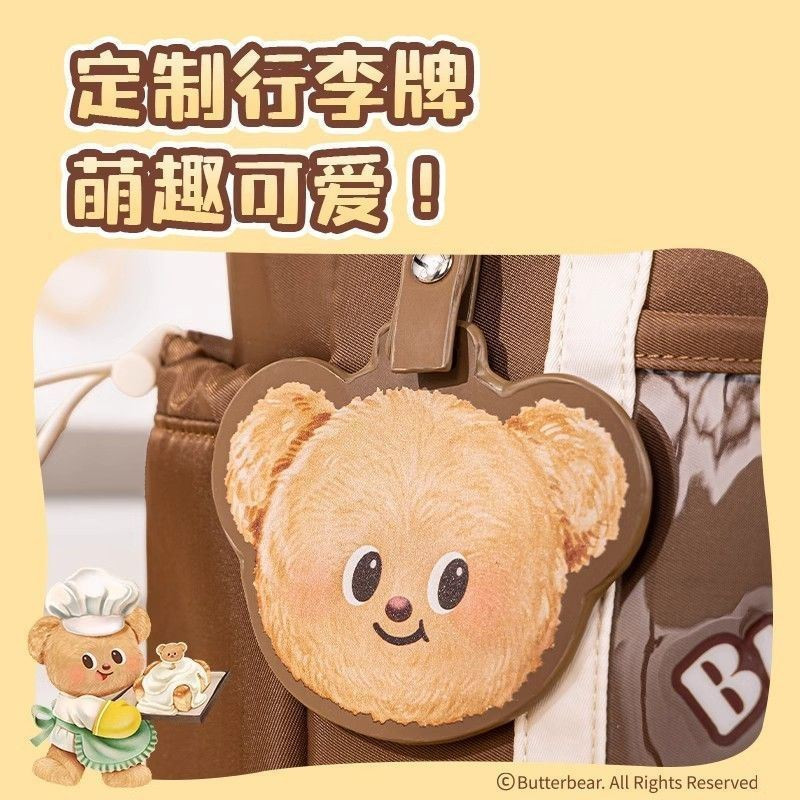 【Fast delivery】Delixbutterbear Deli Butter Bear กระเป๋าสะพายสีตัดกันของแท้ความจุขนาดใหญ่กระเป๋าเก็บของน่ารักสำหรับสาวๆ กระเป๋ากวดวิชาแฟชั่นหมีเนยรายวัน