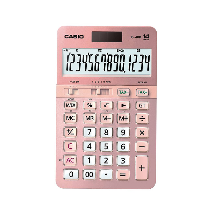 CASIO เครื่องคิดเลข รุ่น JS-40B-PK สีชมพู