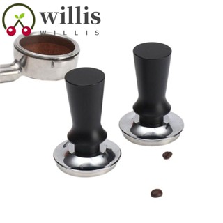 Willis แทมเปอร์กาแฟเอสเปรสโซ่ สเตนเลส แบบแบน ปรับระดับได้ 51 53 58 มม. พร้อมสปริงโหลด