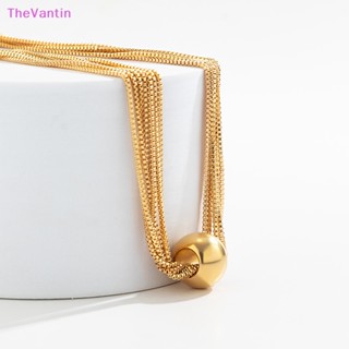 Thevantin สร้อยคอโชคเกอร์ โซ่สั้น ขนาดใหญ่ สีทอง สีเงิน เครื่องประดับแฟชั่น สําหรับผู้หญิง