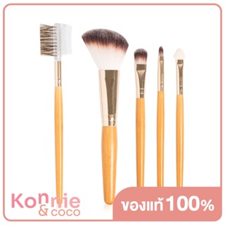 Ashley Set Brush Bamboo 5pcs เซทแปรงแต่งหน้าด้ามจับแบบไม้ไผ่ 5 ชิ้น.