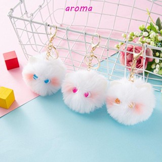 Aroma พวงกุญแจ จี้ตุ๊กตาแมว แฮนด์เมด สีสันสดใส เหมาะกับของขวัญ สําหรับผู้หญิง