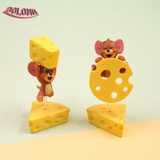 Bo ของเล่นฟิกเกอร์ Tom And Jerry Cheese PVC รูปแมว Tom And Jerry Cheesecake 4 ชิ้น ต่อชุด สําหรับเด็กวัยหัดเดิน