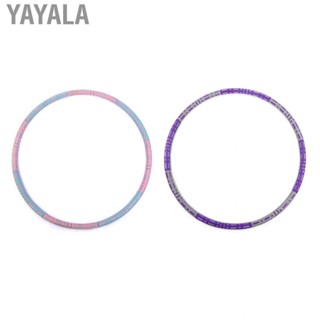 Yayala Fitness Exercise Hoop  6 Sections Shock Absorption Detachable Weighted Fit Dual Colors for Office Use