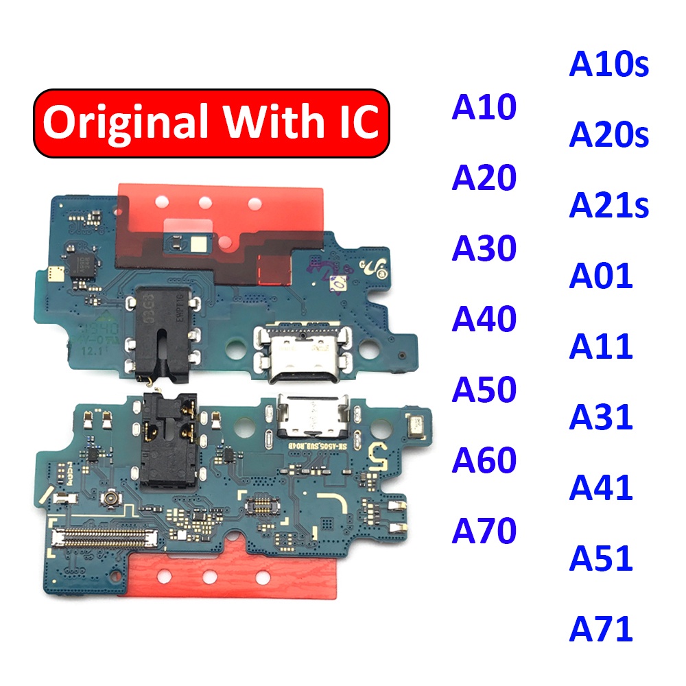 ของแท้ บอร์ดเชื่อมต่อสายชาร์จ USB สําหรับ Samsung A50S A50 A505 A10 A10S A20 A20S A30 A70 A01 A11 A21s A31 A51 A71 1 ชิ้นต่อล็อต