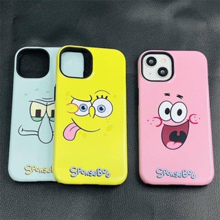 เคสโทรศัพท์มือถือ ซิลิโคน กันกระแทก ลายการ์ตูน Spongebob SquarePants Pie Star Octopus Brother น่ารัก สําหรับ Iphone 14 13Promax 11 12 14Pro