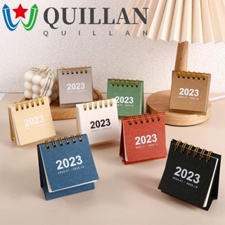 Quillan ปฏิทินตั้งโต๊ะ ปี 2023 แบบเรียบ จัดระเบียบโต๊ะ เครื่องเขียน กําหนดการประจําวัน