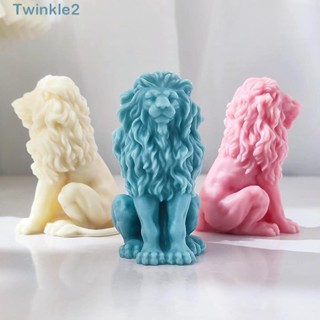 Twinkle แม่พิมพ์ซิลิโคน รูปสิงโต สีขาว สําหรับทําเทียน DIY 8.7*4 ซม.