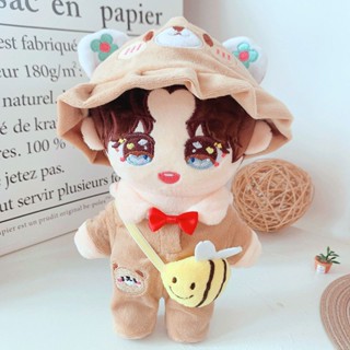 Spot honey bear hat jumpsuit 20cm set 20cm doll cloth doll love beans star doll clothes