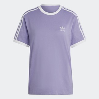 adidas ไลฟ์สไตล์ เสื้อยืด Adicolor Classics 3-Stripes ผู้หญิง สีม่วง IB7411