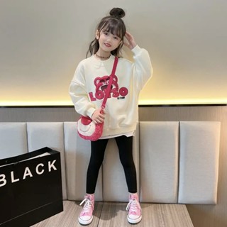 Girls sweater suit 2023 New Childrens Autumn Shark Pants Spring and Autumn suit two-piece Cartoon Foreign style set