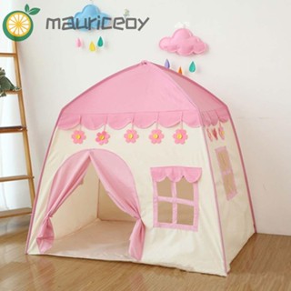 Mauriceoya เต็นท์บ้านดอกไม้ บ้านทีพี ทนทาน แบบพกพา พับได้ สีชมพู สร้างสรรค์ ในร่ม กลางแจ้ง สําหรับเด็ก