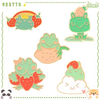 Nextth เข็มกลัด รูปการ์ตูนกบ สตรอเบอร์รี่น่ารัก สําหรับกินอาหาร