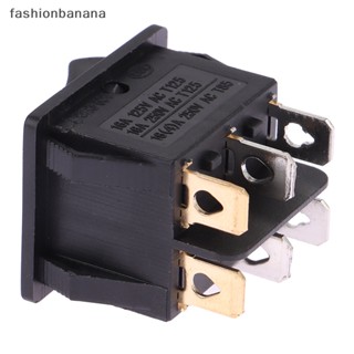 [fashionbanana] Kcd3-606 สวิตช์โยกคู่ พร้อมไฟเปิด ปิด 6Pin ปุ่มสวิตช์ไฟฟ้า 16A~250V AC