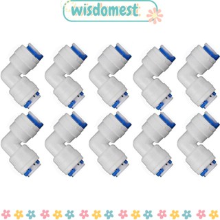 Wisdomest ข้อต่อท่อน้ํา พลาสติก รูปตัว L 1/4 นิ้ว 10 ชิ้น