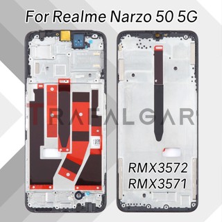 กรอบหน้าจอ LCD แบบเปลี่ยน สําหรับ Realme Narzo 50 5G RMX3572 RMX3571