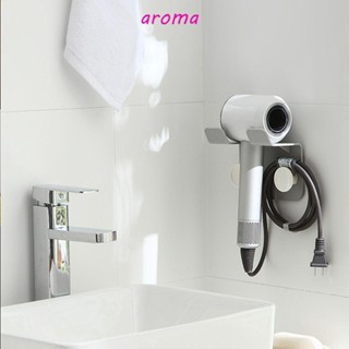 Aroma ชั้นวางไดร์เป่าผม ABS แบบติดผนัง พร้อมตะขอ