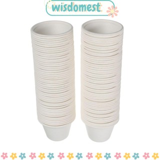 Wisdomest ถ้วยกระดาษ 4 ออนซ์ แบบใช้แล้วทิ้ง สีขาว 100 ชิ้น