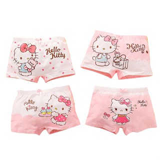 กางเกงชั้นใน ลาย hello kitty คุณภาพดี สําหรับเด็กผู้หญิง 4 ชิ้น (แบบกล่อง)