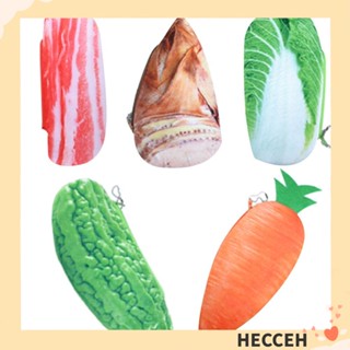 Hecceh กระเป๋าใส่เหรียญ ดินสอ เครื่องเขียน ตุ๊กตาสัตว์จําลอง ผัก สําหรับนักเรียน