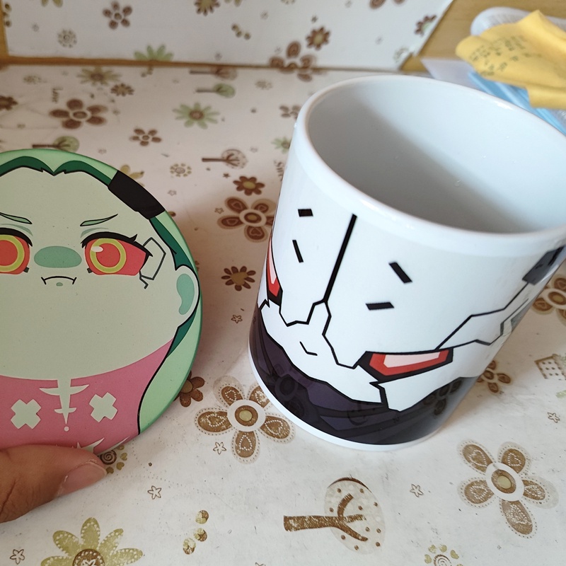 New hot  Adam Smasher Anime Edgerunners Funny Adam Mug Rebecca Coaster Water Coffee Cup Prop