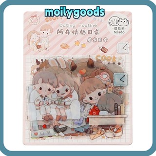 Moilyhd สติกเกอร์ PET น่ารัก สําหรับติดตกแต่งสมุดภาพ เครื่องเขียน