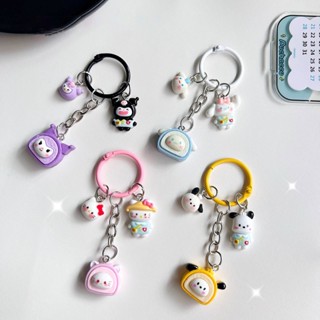 พวงกุญแจ จี้การ์ตูน Hello Kitty Kuromi Melody Cinnamoroll Sanrio น่ารัก สําหรับกระเป๋านักเรียน