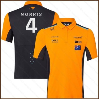 Ns2 เสื้อยืดโปโลแขนสั้นลําลอง ลายทีม F1 Team McLaren Lando Norris พลัสไซซ์ SN2 2023