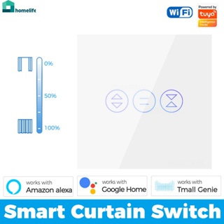 Smart Home WiFi Touch Window Roller Shutter Switch Blinds ยุโรปและอเมริกาบราซิล Gauge APP Voice Timing Switch Home home
