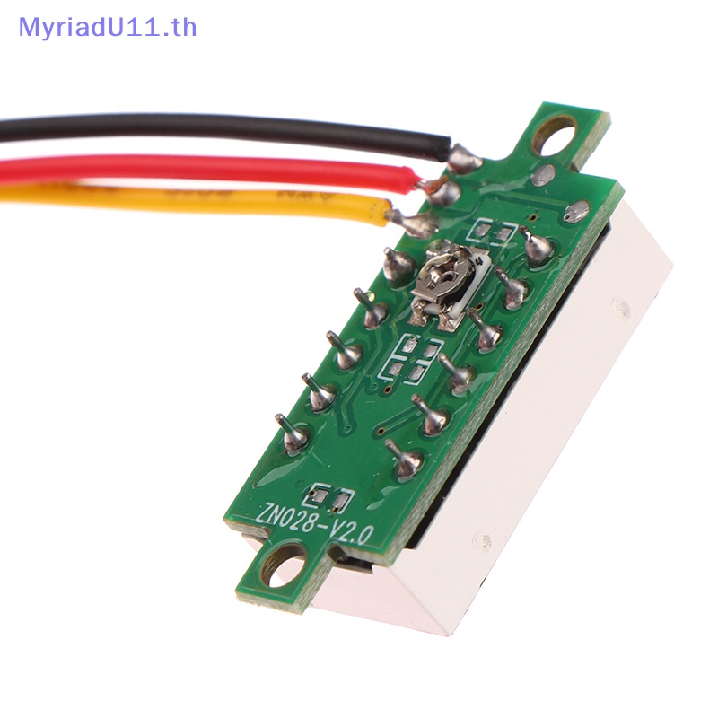 Myriadu โวลต์มิเตอร์ดิจิทัล DC LED 0-100V 0.28 นิ้ว ปรับได้ 1 ชิ้น