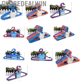 Globedealwin 10Pcs/Set Clothes Hanger Random Color Lightweight Space Saving Iron Plastic Dip for Everyday Use