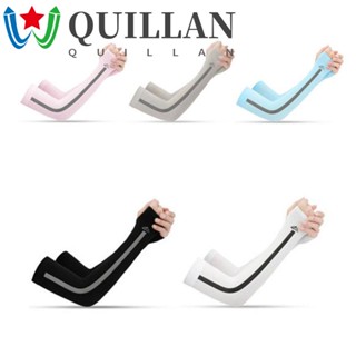 Quillan ปลอกแขน ขี่จักรยาน กลางแจ้ง แห้งเร็ว วิ่ง กันลื่น แขนอุ่น ปลอกแขนกันแดด