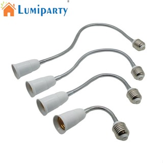 Lumiparty ฐานหลอดไฟ Led E27 โลหะ ยืดหยุ่น น้ําหนักเบา หลายขนาด อะแดปเตอร์ซ็อกเก็ตฮาร์ดแวร์ สําหรับ Led /