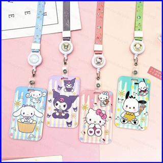 Gp1 กระเป๋าใส่บัตร ลายการ์ตูน Sanrio mymelody Kuromi Pochacco HelloKitty น่ารัก ทนทาน