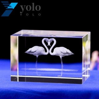 Yolo โมเดลประติมากรรมคริสตัล รูปสัตว์ทะเล 3D อเนกประสงค์ ขนาดเล็ก สีขาว สําหรับตกแต่งบ้าน