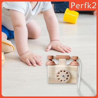 [Perfk2] ของเล่นโทรศัพท์มือถือไม้ เพื่อการเรียนรู้ สําหรับเด็กผู้ชาย และเด็กผู้หญิง