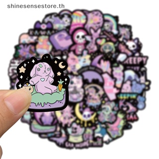 Shine สติกเกอร์ ลายการ์ตูนกะโหลก ฮาโลวีน น่ารัก สําหรับติดตกแต่งโน้ตบุ๊ก แล็ปท็อป ตู้เย็น กีตาร์ 56 ชิ้น