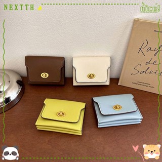 Nextth กระเป๋าใส่เหรียญ หนัง PU ใบเล็ก น่ารัก หลายตําแหน่ง ความจุขนาดใหญ่ สไตล์เกาหลี สําหรับผู้หญิง