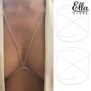 Ellastore123 สายโซ่สเตนเลส ทรงสามเหลี่ยม สีพื้น เครื่องประดับ สําหรับผู้หญิง ตกแต่งหน้าอก ร่างกาย ร่างกาย คลับ ปาร์ตี้