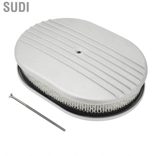 Sudi Oval Air Cleaner Aluminium Alloy 12in Half Finned Filter Assembly Kit Replacement For Chevy SBC