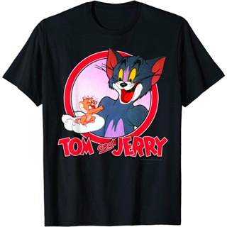 เสื้อยืดแขนสั้น คอกลม พิมพ์ลายการ์ตูน Tom and Jerry สําหรับผู้ใหญ่ และเด็กผู้ชาย และผู้หญิง ไซซ์ XS - 3XL