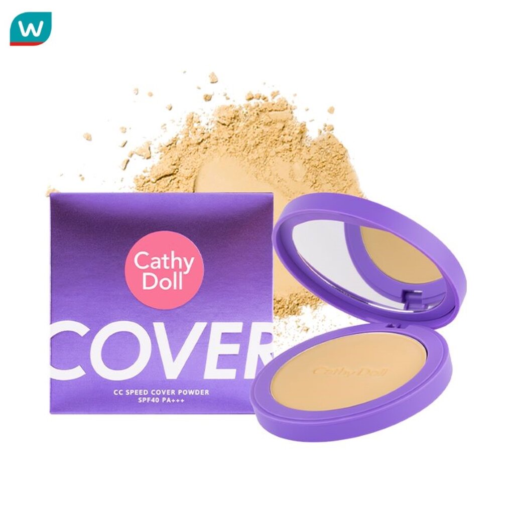 Cathy Doll เคที่ดอลล์ ซีซี สปีด คัฟเวอร์ พาวเดอร์ SPF40 12g. 03 ฮันนี่ เบจ