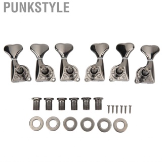 Punkstyle 6 Pcs Guitar String Tuning Peg 3R3L Glossy Metal Sealed Machine Heads